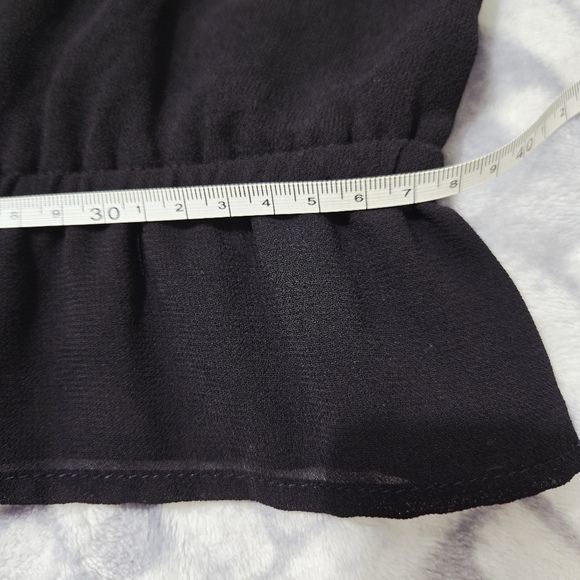 Zara Black Floral Embroidery Lace Sheer Blouse, size M - Picture 12 of 12